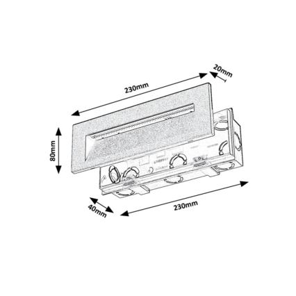 Rabalux - ārējā LED sienas lampa, 6 W, 230 V, IP65, melna