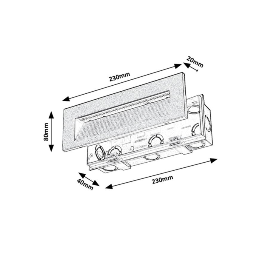 Rabalux - ārējā LED sienas lampa, 6 W, 230 V, IP65, melna