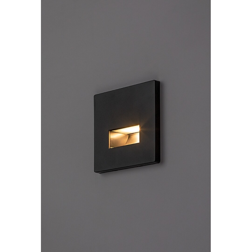 Rabalux - LED kāpņu gaismeklis LED/1W/230V 3000/4500/6500K melns