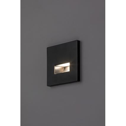 Rabalux - LED kāpņu gaismeklis LED/1W/230V 3000/4500/6500K melns