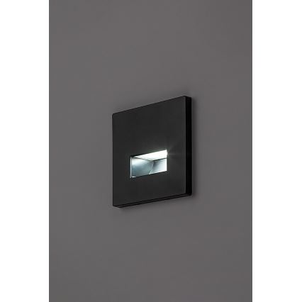 Rabalux - LED kāpņu gaismeklis LED/1W/230V 3000/4500/6500K melns