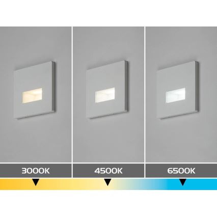 Rabalux - LED kāpņu gaismeklis LED/1W/230V 3000/4500/6500K balts