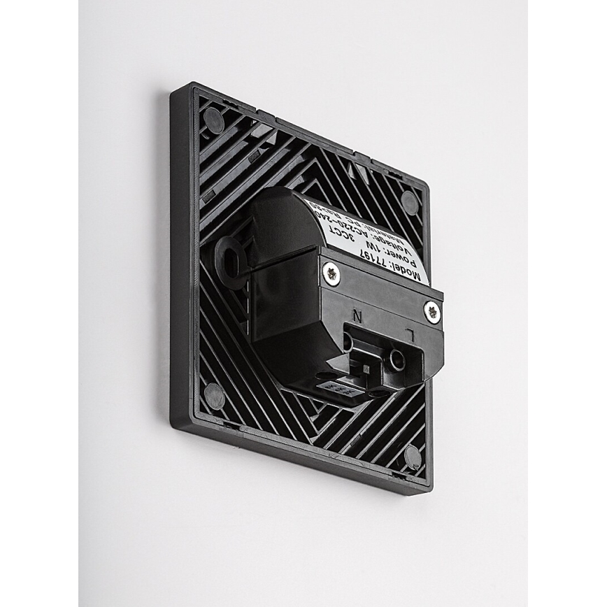 Rabalux - LED kāpņu gaismeklis ar kustības un krēslas sensoru LED/1W/230V 3000/4500/6500K melns