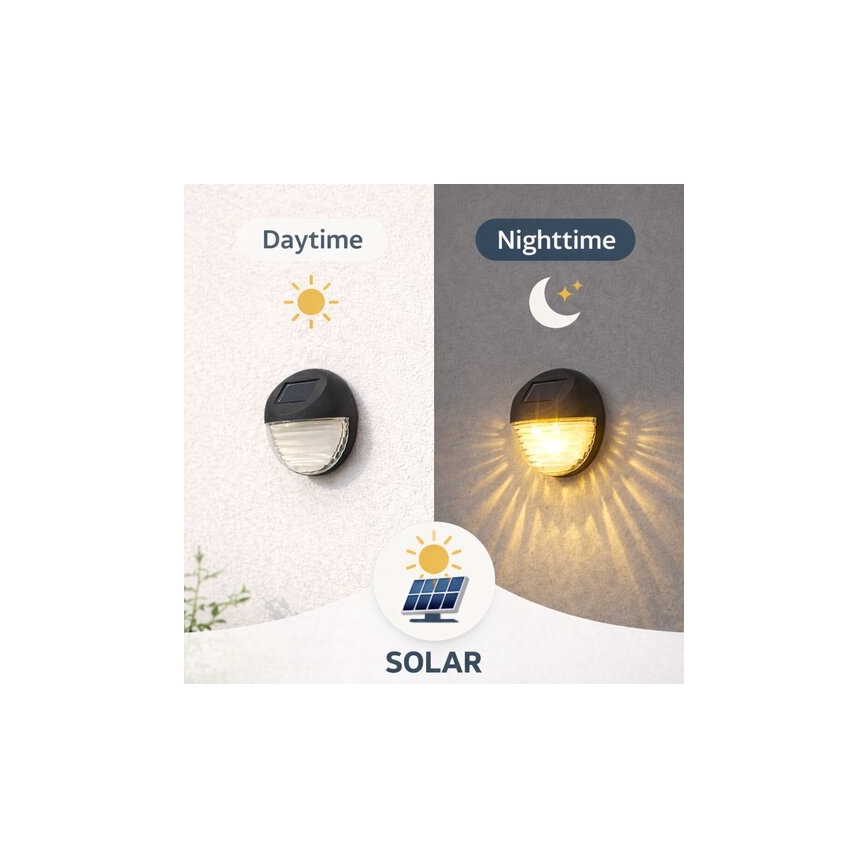 Rabalux - KOMPLEKTS 2x LED saules sienas gaismekļi LED/0,06W/1,2V 300 mAh IP44