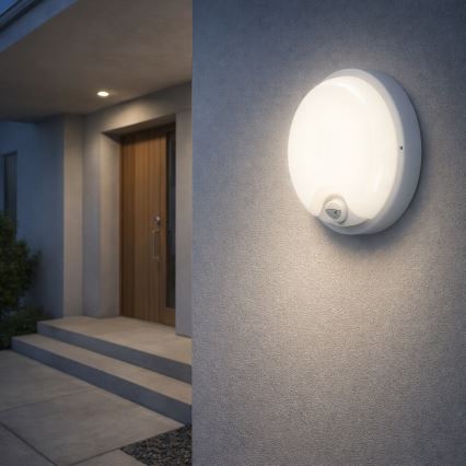 Rabalux - LED āra sienas gaismeklis ar sensoru LED/18W/230V IP65 balts