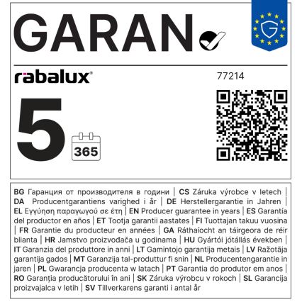 Rabalux - LED āra sienas gaismeklis ar sensoru LED/18W/230V IP65 balts