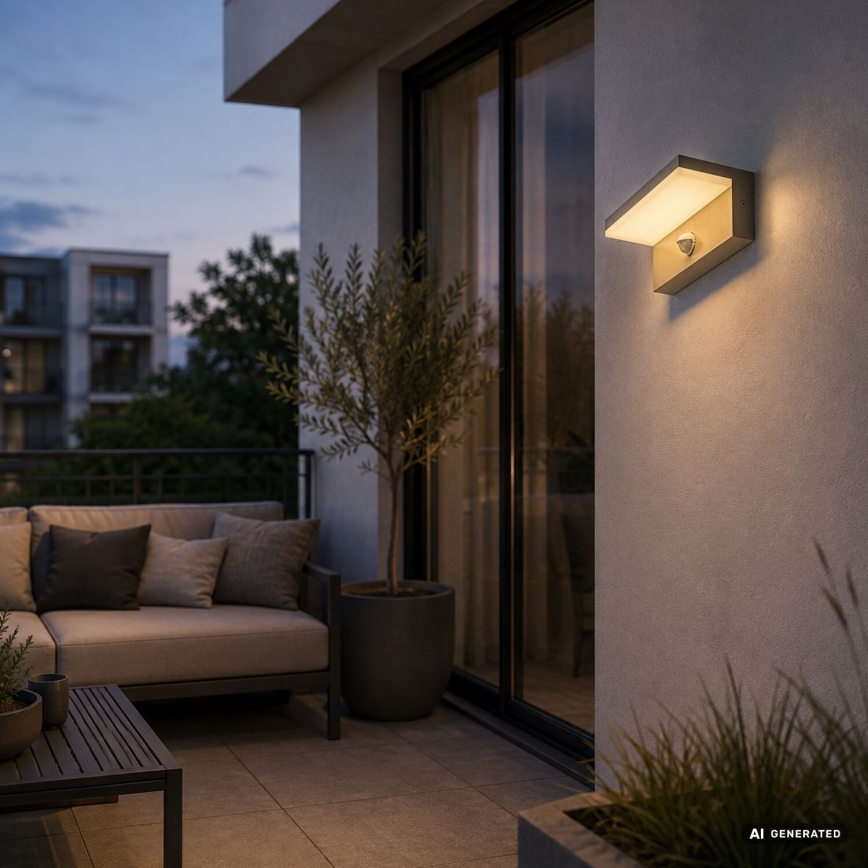 Rabalux - LED āra sienas gaismeklis ar sensoru LED/9W/230V IP54 bēšs