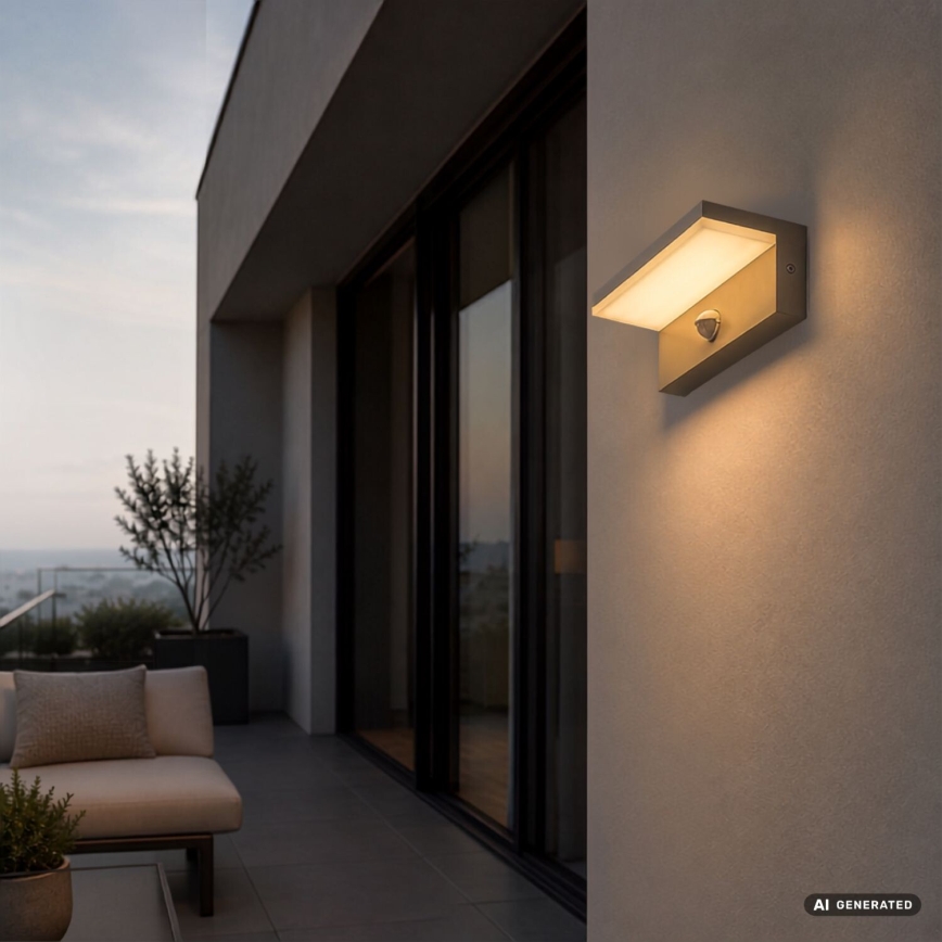 Rabalux - LED āra sienas gaismeklis ar sensoru LED/9W/230V IP54 bēšs