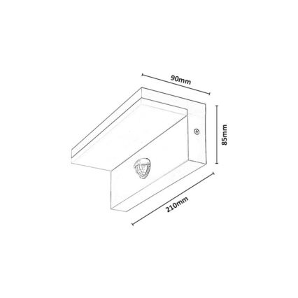 Rabalux - LED āra sienas gaismeklis ar sensoru LED/9W/230V IP54 bēšs