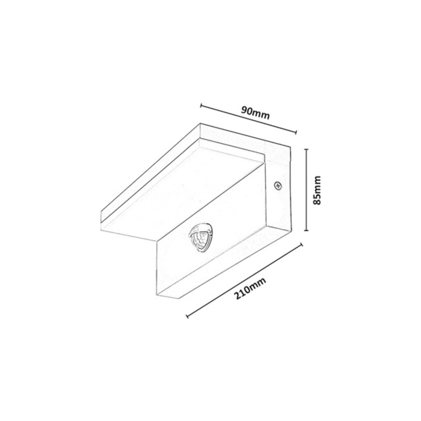 Rabalux - LED āra sienas gaismeklis ar sensoru LED/9W/230V IP54 bēšs