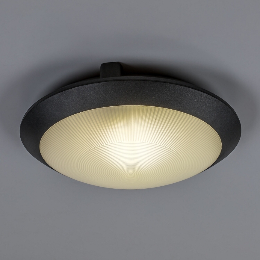 Rabalux - Āra griestu gaismeklis 1xE27/9W/230V IP65 Ø 30 cm melns