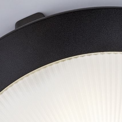 Rabalux - Āra griestu lampa ar kustības sensoru 1xE27/9W/230V IP65 Ø 30 cm melna