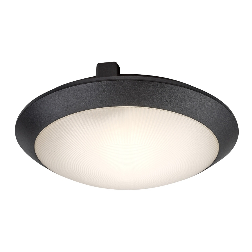 Rabalux - Āra griestu lampa ar kustības sensoru 1xE27/9W/230V IP65 Ø 30 cm melna
