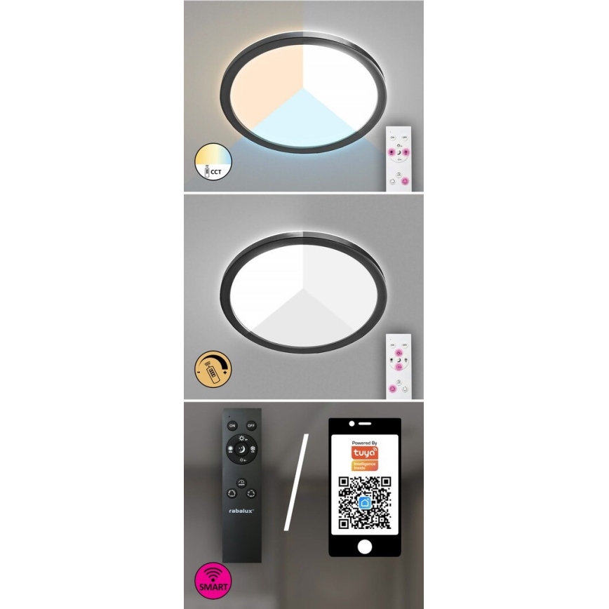 Rabalux - LED Regulējama āra griestu lampa LED/15W/230V Wi-Fi Tuya 2700-6500K IP44 + ar tālvadības pulti
