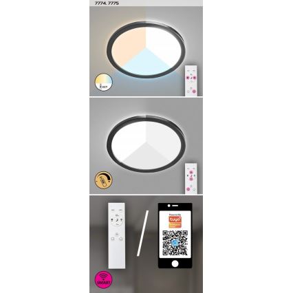 Rabalux - LED Regulējama āra griestu lampa LED/15W/230V Wi-Fi Tuya 2700-6500K IP44 + ar tālvadības pulti