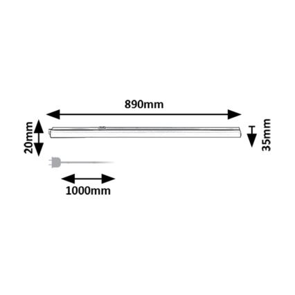 Rabalux - LED Virtuves zem skapīša lampa LED/12W/230V 3000/4000K balta