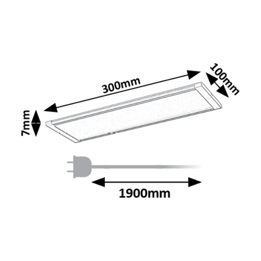 Rabalux - LED Virtuves zem skapīša lampa ar sensoru LED/6W/230V