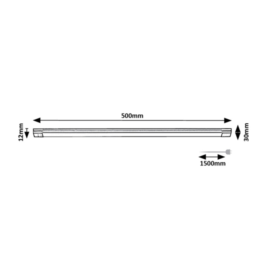 Rabalux - LED Aptumšojama virtuves zem skapīša lampa ar sensoru LED/8W/230V 3000K 50 cm