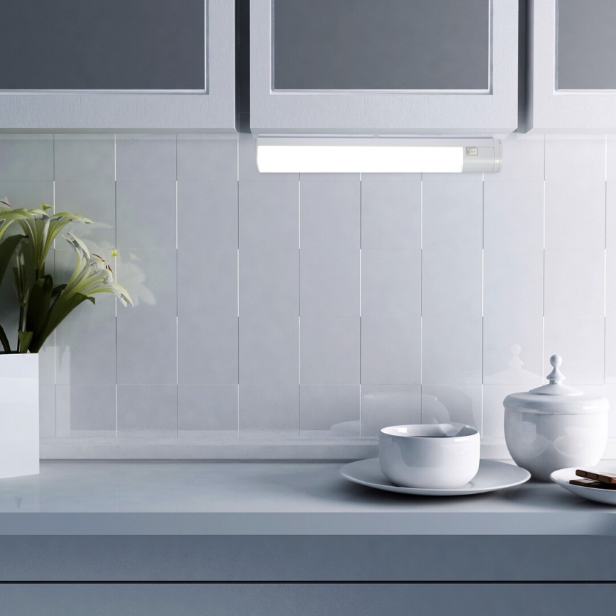 Rabalux - LED Virtuves zem skapīša lampa ar kontaktligzdu LED/17W/230V 4000K IP44 balta 57 cm