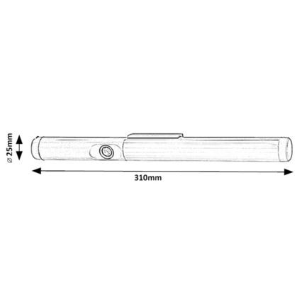 Rabalux - LED Virtuves zem skapīša lampa ar sensoru LED/3W/3,7V 4000K 1800 mAh