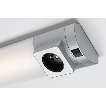 Rabalux - LED Virtuves zem skapīša lampa ar kontaktligzdu LED/8W/230V 4000K 68 cm sudraba