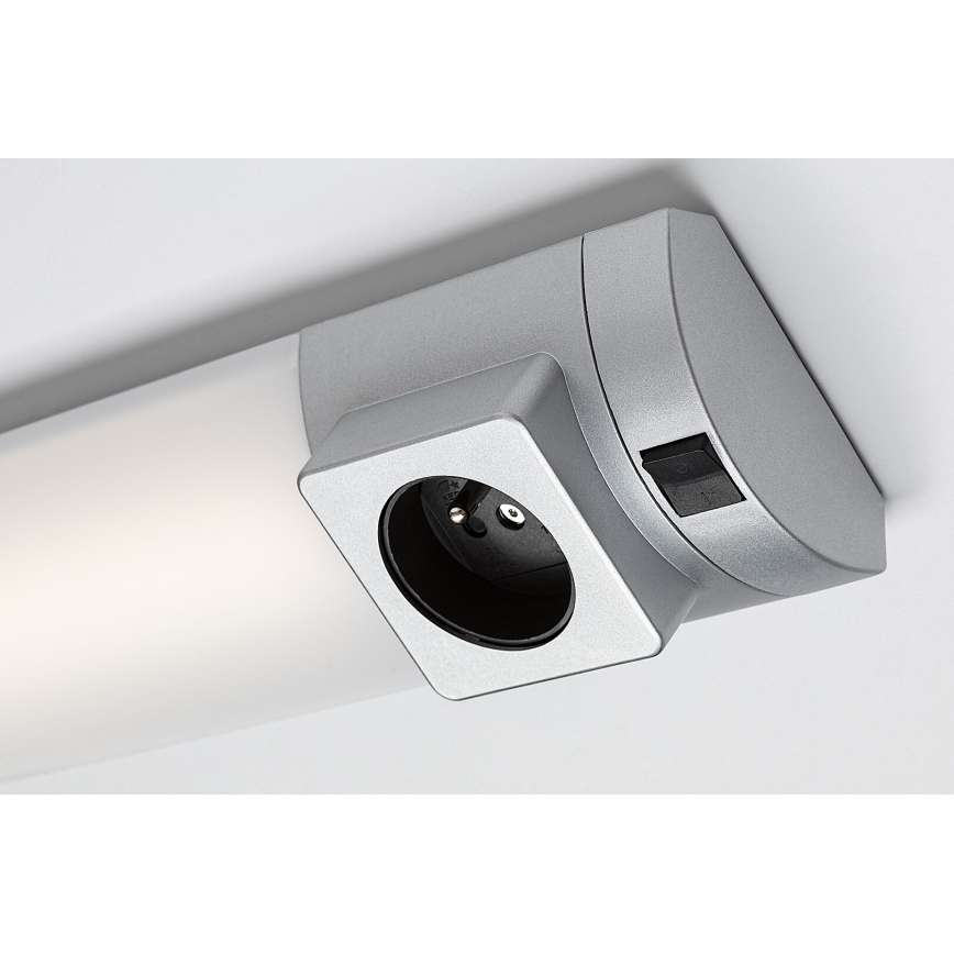 Rabalux - LED Virtuves zem skapīša lampa ar kontaktligzdu LED/8W/230V 4000K 68 cm sudraba