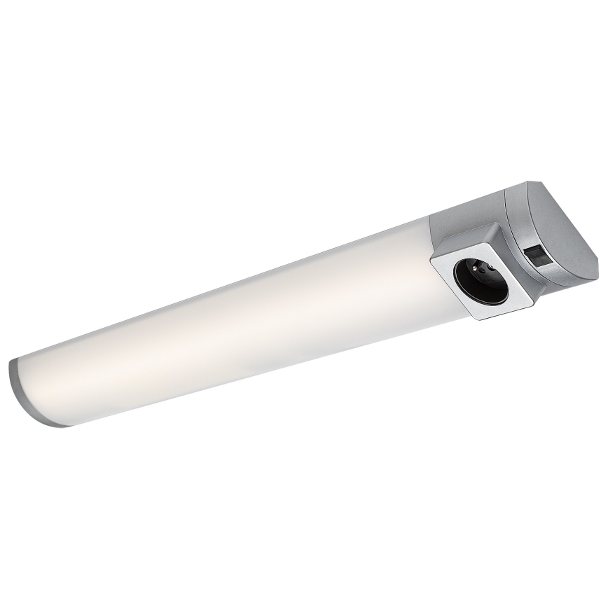 Rabalux - LED Virtuves zem skapīša lampa ar kontaktligzdu LED/8W/230V 4000K 68 cm sudraba