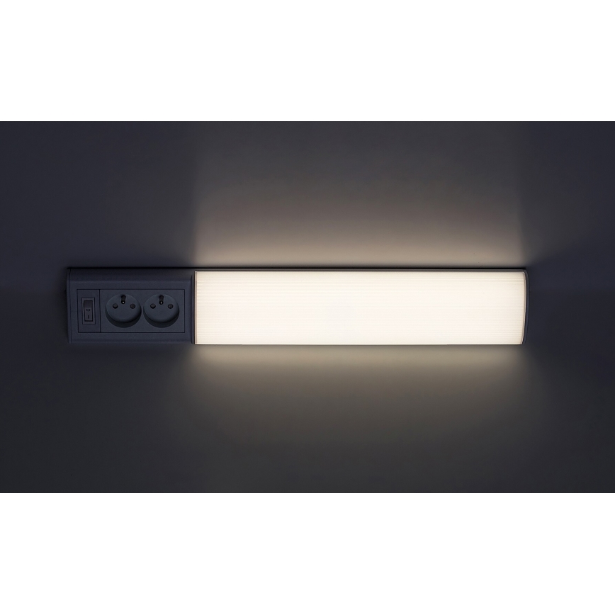 Rabalux - LED Virtuves zem skapīša lampa ar kontaktligzdām LED/10W/230V 4000K 50 cm balta