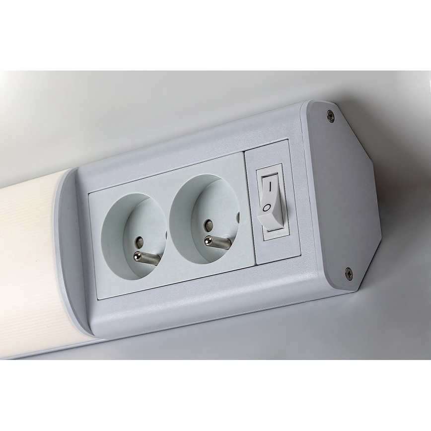Rabalux - LED Virtuves zem skapīša lampa ar kontaktligzdām LED/10W/230V 4000K 50 cm balta