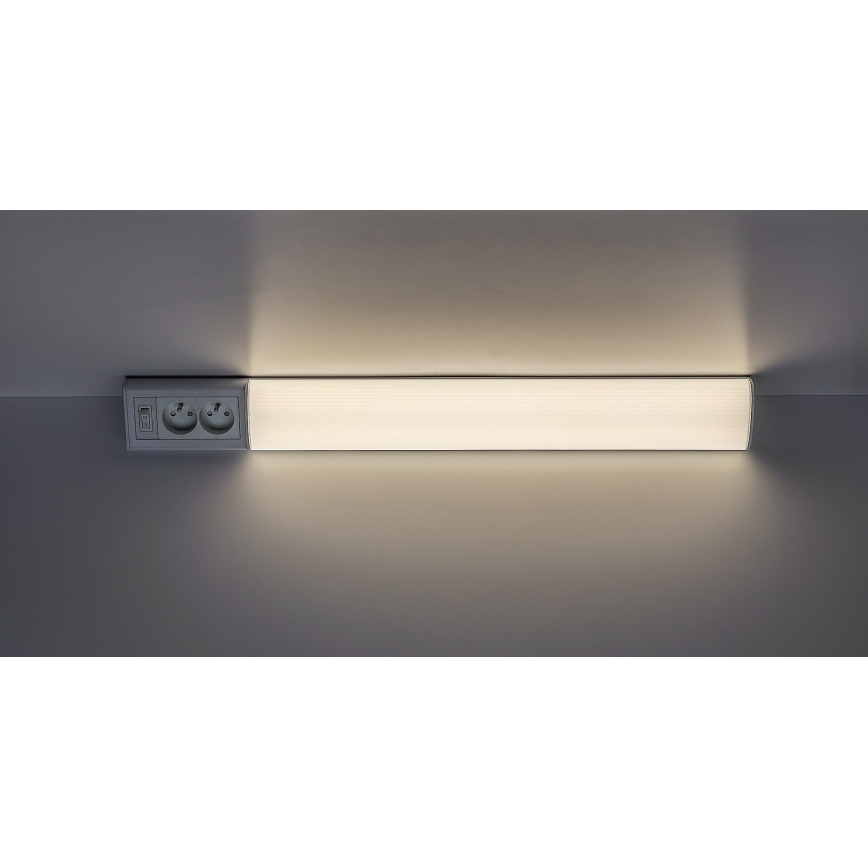 Rabalux - LED Virtuves zem skapīša lampa ar kontaktligzdām LED/15W/230V 4000K 70 cm balta