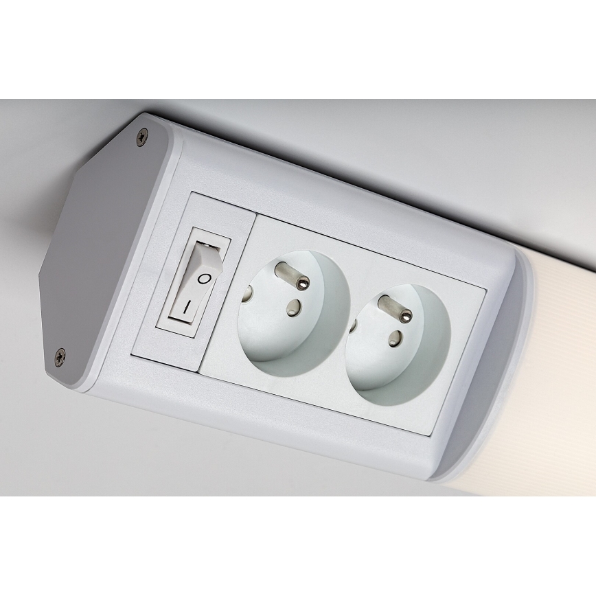 Rabalux - LED Virtuves zem skapīša lampa ar kontaktligzdām LED/15W/230V 4000K 70 cm balta