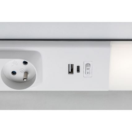 Rabalux - LED Virtuves zem skapīša lampa ar kontaktligzdām LED/18W/230V 4000K 60 cm balta