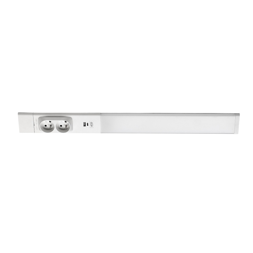 Rabalux - LED Virtuves zem skapīša lampa ar kontaktligzdām LED/18W/230V 4000K 60 cm balta