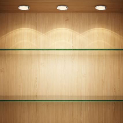 Rabalux - KOMPLEKTS 3x LED Aptumšojams skapja apgaismojums 3xLED/1W/230V 4000K