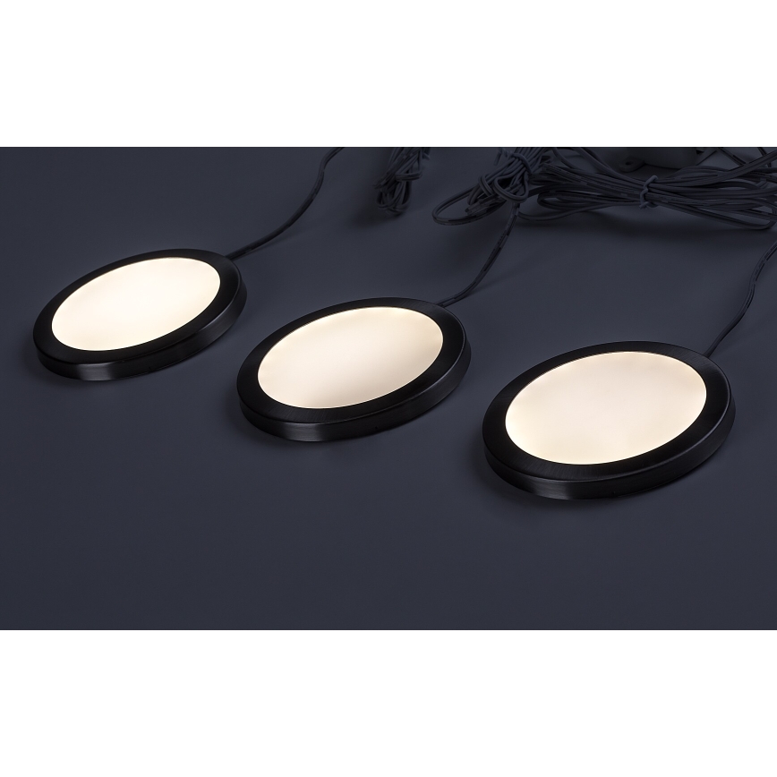 Rabalux - KOMPLEKTS 3x LED Aptumšojams skapja apgaismojums 3xLED/1W/230V 4000K