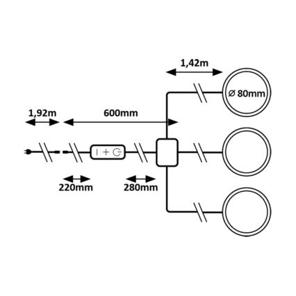 Rabalux - 3x dimējams LED skapja apgaismojuma komplekts LED/1W/230V 4000K
