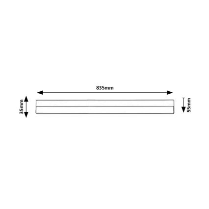 Rabalux - LED Virtuves zem skapīša lampa LED/20W/230V 4000K 83 cm melna