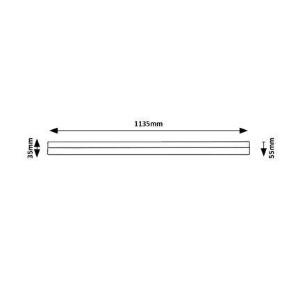 Rabalux - LED Virtuves zem skapīša lampa LED/24W/230V 4000K 113 cm melna