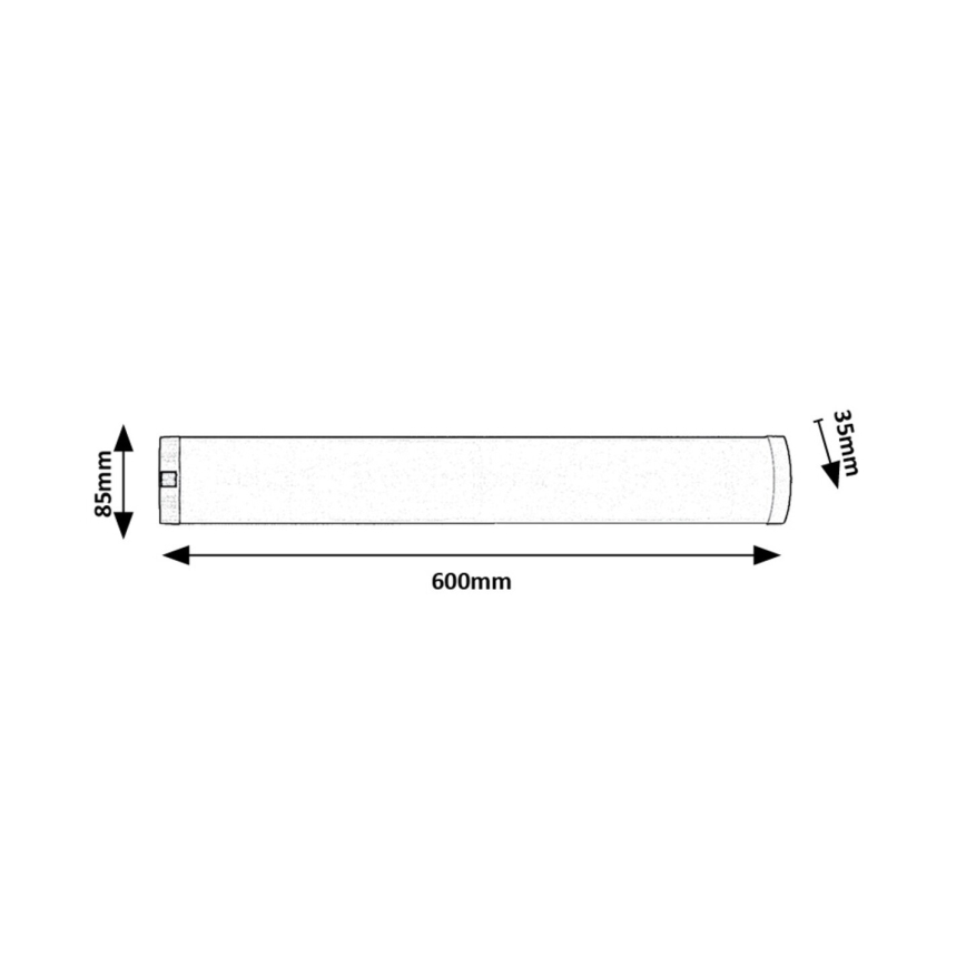 Rabalux - LED Virtuves zem skapīša lampa LED/8W/230V 4000K 60 cm matēts hroms