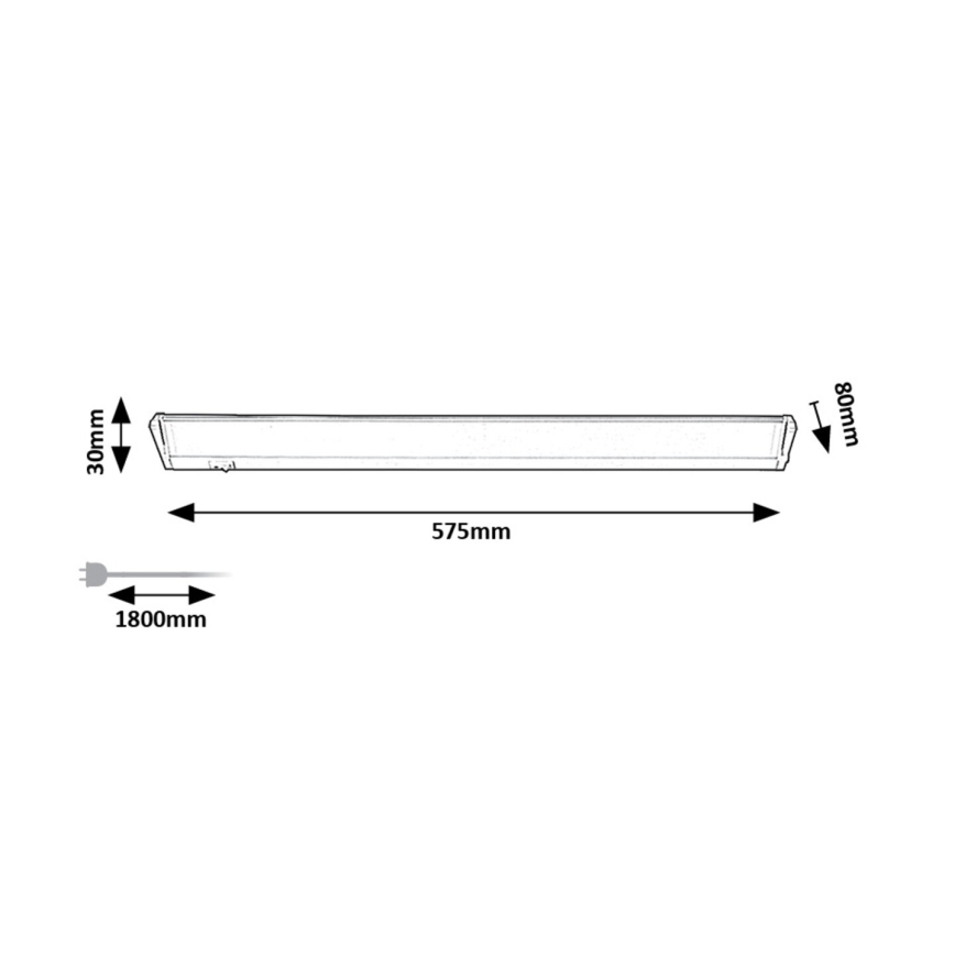 Rabalux - LED Virtuves zem skapīša lampa LED/10W/230V 4000K 57 cm balta