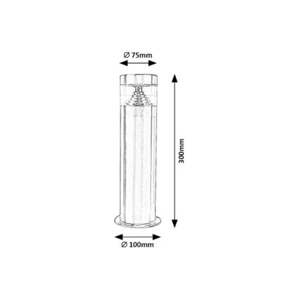 Rabalux - LED Āra lampa LED/7W/230V 30 cm IP54