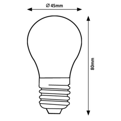 Rabalux - LED Spuldze G45 E27/2W/230V 3000K Enerģijas klase A