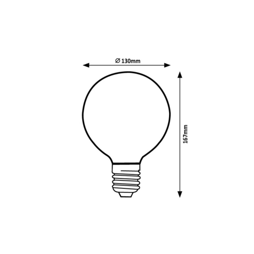 Rabalux - LED Dekoratīva spuldze G125 E27/3W/230V 1800K