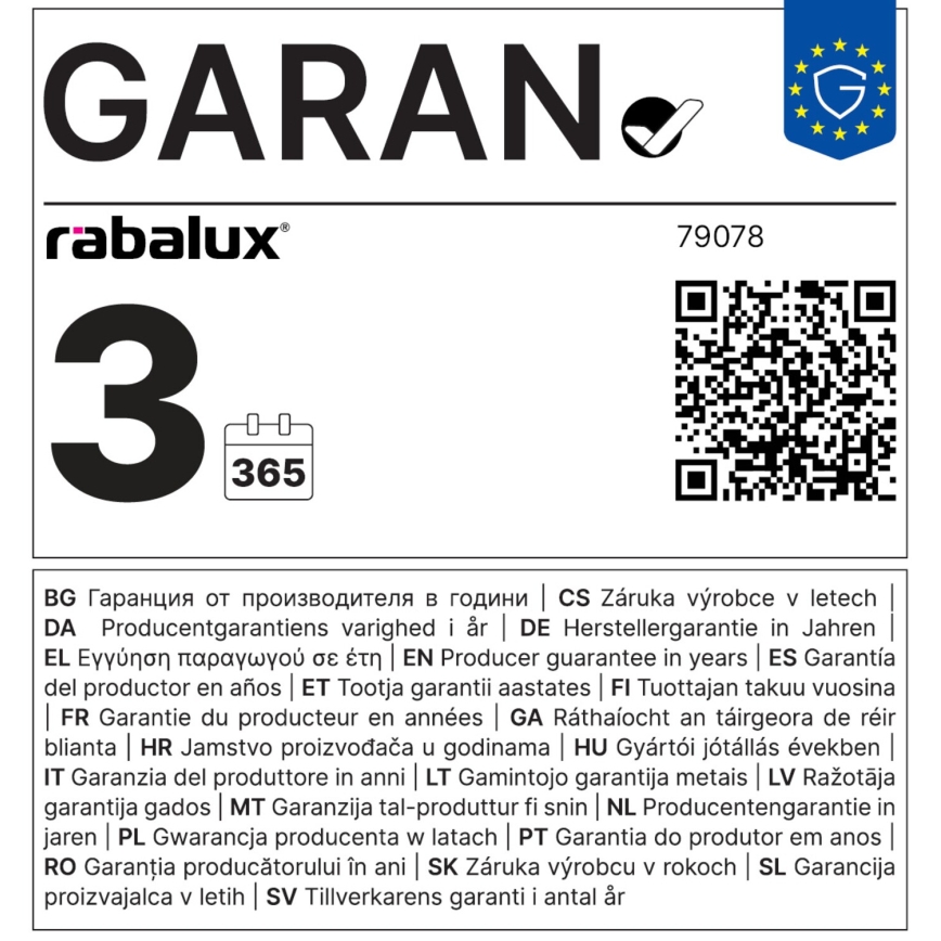 Rabalux - LED Spuldze T30 E27/2W/230V 1800K