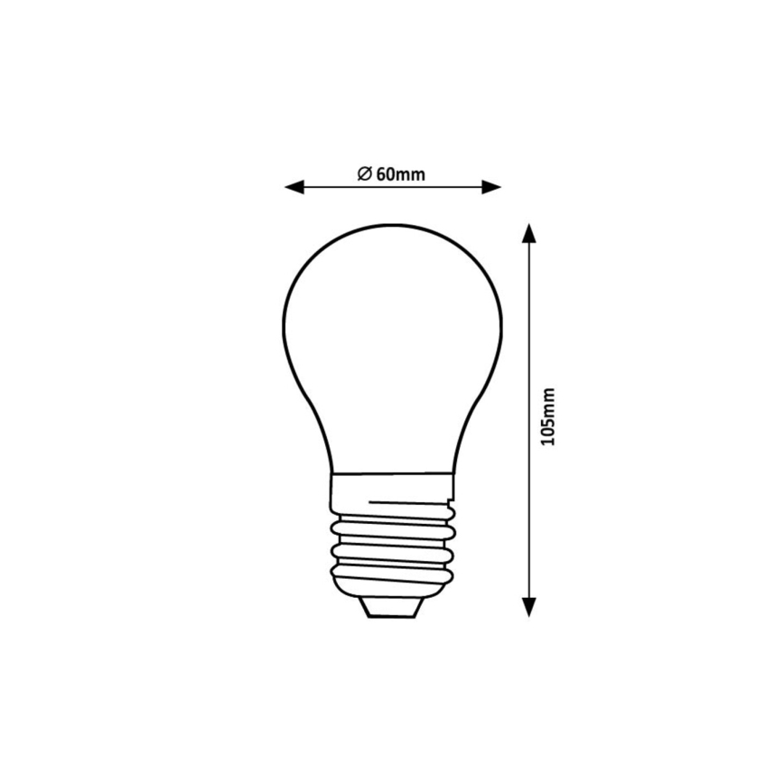 Rabalux - LED Spuldze FILAMENT A60 E27/7W/230V 3000K Enerģijas klase A