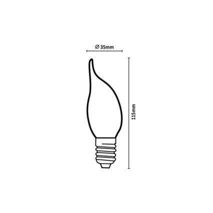 Rabalux - LED spuldze FILAMENT CF35 E14/6W/230V 4000K