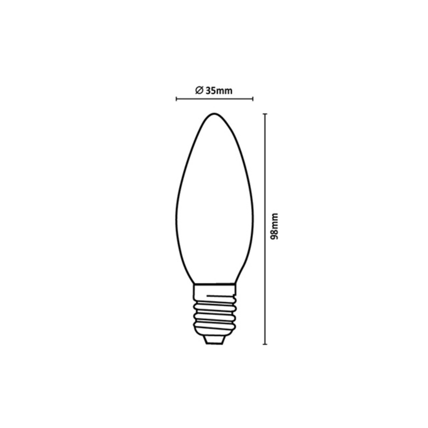 Rabalux - LED spuldze FILAMENT C35 E14/4W/230V 4000K