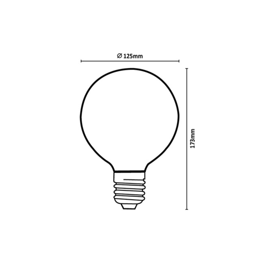 Rabalux - LED spuldze FILAMENT G125 E27/6W/230V 4000K