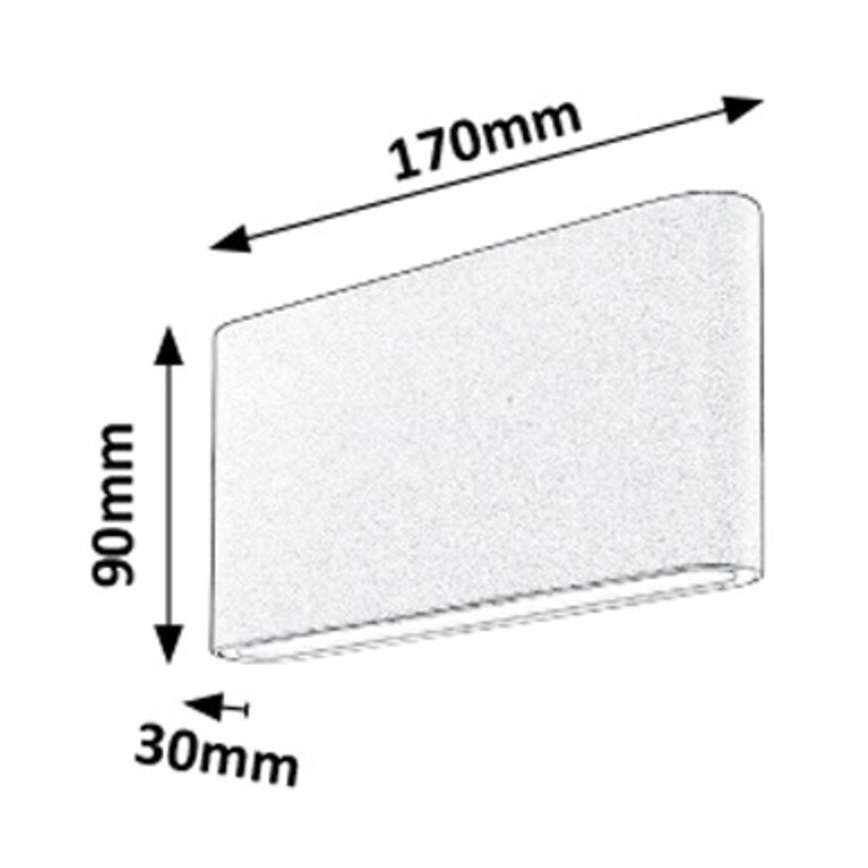 Rabalux - Āra LED sienas gaismeklis 2xLED/6W/230V IP54 3000K