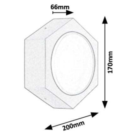 Rabalux - Āra LED sienas gaismeklis LED/9W/230V IP54 680lm 3000K